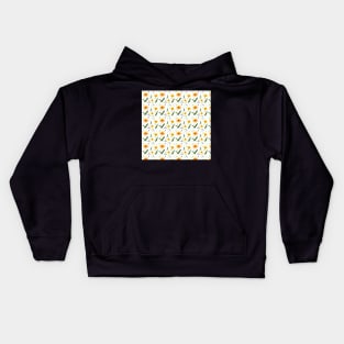 Black-Eyed Susan Pattern with a white background Kids Hoodie